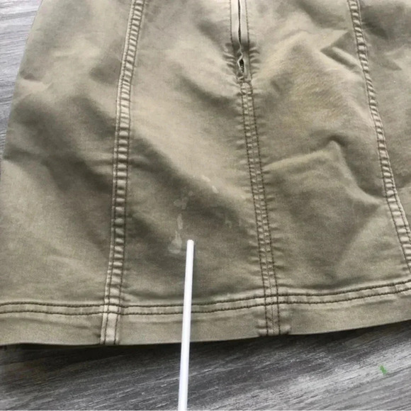 Free‎ People olive green skirt size 4 - Picture 4 of 6
